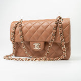 CHANEL Handbag 22S Caramel Lambskin Quilted Classic Flap Small LGHW - Redeluxe