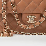CHANEL Handbag 22S Caramel Lambskin Quilted Classic Flap Small LGHW - Redeluxe