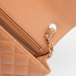 CHANEL Handbag 22S Caramel Mini Rectangular Lambskin Quilted LGHW - Redeluxe
