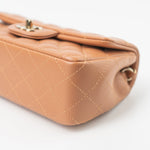 CHANEL Handbag 22S Caramel Mini Rectangular Lambskin Quilted LGHW - Redeluxe