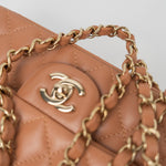 CHANEL Handbag 22S Caramel Mini Rectangular Lambskin Quilted LGHW - Redeluxe