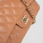 CHANEL Handbag 22S Caramel Mini Rectangular Lambskin Quilted LGHW - Redeluxe