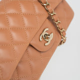 CHANEL Handbag 22S Caramel Mini Rectangular Lambskin Quilted LGHW - Redeluxe