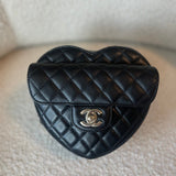 CHANEL Handbag 22S CC In Love Black Lambskin Quilted Large Heart Bag LGHW - Redeluxe