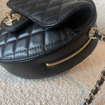 CHANEL Handbag 22S CC In Love Black Lambskin Quilted Large Heart Bag LGHW - Redeluxe