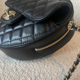 CHANEL Handbag 22S CC In Love Black Lambskin Quilted Large Heart Bag LGHW - Redeluxe