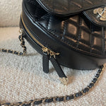 CHANEL Handbag 22S CC In Love Black Lambskin Quilted Large Heart Bag LGHW - Redeluxe