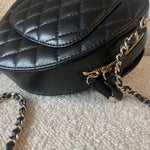 CHANEL Handbag 22S CC In Love Black Lambskin Quilted Large Heart Bag LGHW - Redeluxe