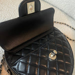 CHANEL Handbag 22S CC In Love Black Lambskin Quilted Large Heart Bag LGHW - Redeluxe