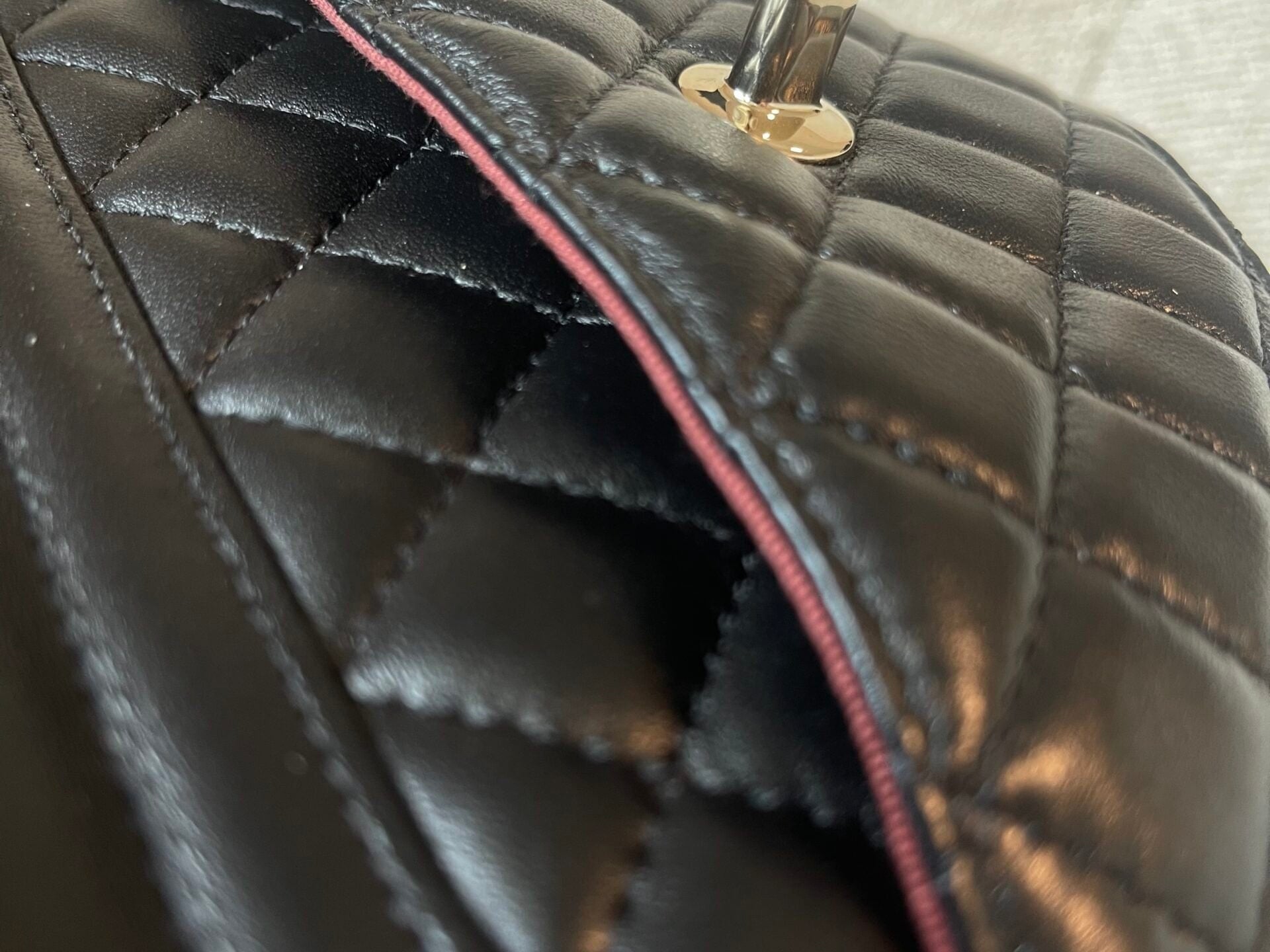 CHANEL Handbag 22S CC In Love Black Lambskin Quilted Large Heart Bag LGHW - Redeluxe