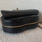 CHANEL Handbag 22S CC In Love Black Lambskin Quilted Large Heart Bag LGHW - Redeluxe