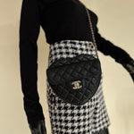 CHANEL Handbag 22S CC In Love Black Lambskin Quilted Large Heart Bag LGHW - Redeluxe