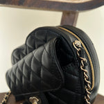 CHANEL Handbag 22S CC In Love Black Lambskin Quilted Large Heart Bag LGHW - Redeluxe