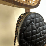 CHANEL Handbag 22S CC In Love Black Lambskin Quilted Large Heart Bag LGHW - Redeluxe