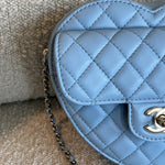 CHANEL Handbag 22S CC In Love Blue Lambskin Quilted Large Heart Bag LGHW - Redeluxe