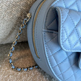 CHANEL Handbag 22S CC In Love Blue Lambskin Quilted Large Heart Bag LGHW - Redeluxe