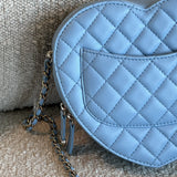 CHANEL Handbag 22S CC In Love Blue Lambskin Quilted Large Heart Bag LGHW - Redeluxe