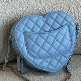 CHANEL Handbag 22S CC In Love Blue Lambskin Quilted Large Heart Bag LGHW - Redeluxe
