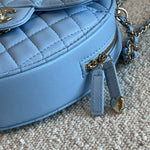 CHANEL Handbag 22S CC In Love Blue Lambskin Quilted Large Heart Bag LGHW - Redeluxe
