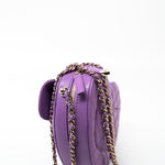 CHANEL Handbag 22S CC In Love Purple Lambskin Quilted Large Heart Bag - Redeluxe