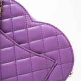 CHANEL Handbag 22S CC In Love Purple Lambskin Quilted Large Heart Bag - Redeluxe