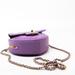 CHANEL Handbag 22S CC In Love Purple Lambskin Quilted Large Heart Bag - Redeluxe