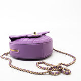 CHANEL Handbag 22S CC In Love Purple Lambskin Quilted Large Heart Bag - Redeluxe