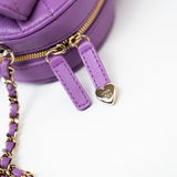 CHANEL Handbag 22S CC In Love Purple Lambskin Quilted Large Heart Bag - Redeluxe