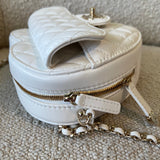CHANEL Handbag 22S CC In Love White Lambskin Quilted Large Heart Bag LGHW - Redeluxe