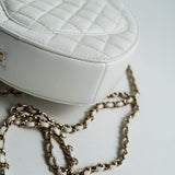 CHANEL Handbag 22S CC In Love White Lambskin Quilted Large Heart Bag LGHW - Redeluxe