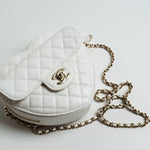CHANEL Handbag 22S CC In Love White Lambskin Quilted Large Heart Bag LGHW - Redeluxe