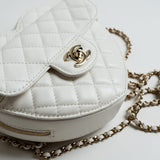 CHANEL Handbag 22S CC In Love White Lambskin Quilted Large Heart Bag LGHW - Redeluxe