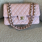 CHANEL Handbag 22S Light Pink Caviar Quilted Classic Flap Medium LGHW - Redeluxe