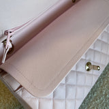 CHANEL Handbag 22S Light Pink Caviar Quilted Classic Flap Medium LGHW - Redeluxe