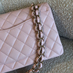CHANEL Handbag 22S Light Pink Caviar Quilted Classic Flap Medium LGHW - Redeluxe