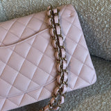 CHANEL Handbag 22S Light Pink Caviar Quilted Classic Flap Medium LGHW - Redeluxe