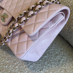 CHANEL Handbag 22S Light Pink Caviar Quilted Classic Flap Medium LGHW - Redeluxe