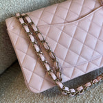 CHANEL Handbag 22S Light Pink Caviar Quilted Classic Flap Medium LGHW - Redeluxe