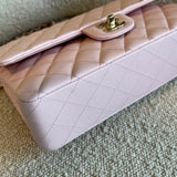 CHANEL Handbag 22S Light Pink Caviar Quilted Classic Flap Medium LGHW - Redeluxe