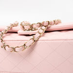 CHANEL Handbag 22S Light Pink Caviar Quilted Classic Flap Medium LGHW - Redeluxe