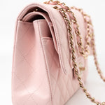 CHANEL Handbag 22S Light Pink Caviar Quilted Classic Flap Medium LGHW - Redeluxe
