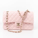CHANEL Handbag 22S Light Pink Caviar Quilted Classic Flap Medium LGHW - Redeluxe