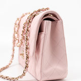 CHANEL Handbag 22S Light Pink Caviar Quilted Classic Flap Medium LGHW - Redeluxe