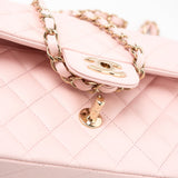 CHANEL Handbag 22S Light Pink Caviar Quilted Classic Flap Medium LGHW - Redeluxe