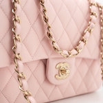 CHANEL Handbag 22S Light Pink Caviar Quilted Classic Flap Medium LGHW - Redeluxe