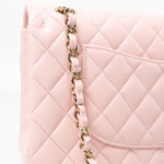 Chanel 22S Light Pink Caviar Quilted Classic Flap Medium LGHW - Redeluxe