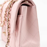 Chanel 22S Light Pink Caviar Quilted Classic Flap Medium LGHW - Redeluxe