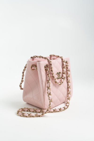Buy CHANEL Light Pink Caviar Quilted Mini Bucket Bag Exclusive