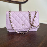 CHANEL Handbag 22S LIGHT PINK CAVIAR QUILTED WALLET ON CHAIN GHW (WOC) - Redeluxe