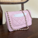 CHANEL Handbag 22S LIGHT PINK CAVIAR QUILTED WALLET ON CHAIN GHW (WOC) - Redeluxe